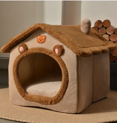 Four-season Universal Warm Closed Cat And Dog Kennel - Cozy Haven