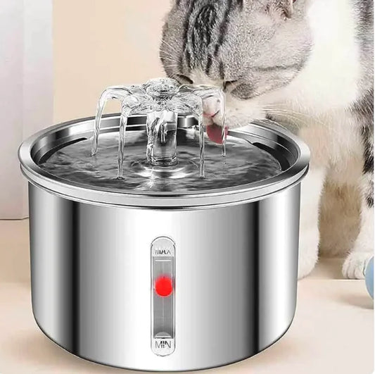 Stainless Steel Pet Water Fountain - Continuous Fresh Hydration
