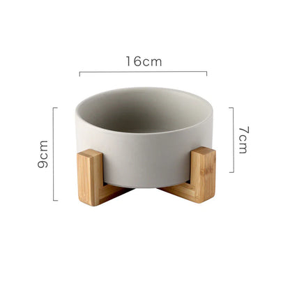 Non-Slip Ceramic Pet Drinking Bowl - Anti-Spill Water & Food Bowl