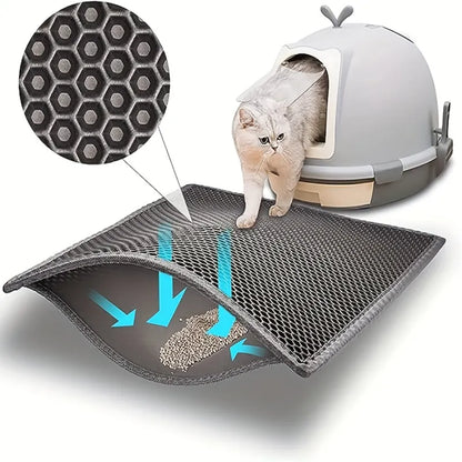 Anti-Splash EVA Double-Layer Cat Litter Mat - Ultimate Floor Protection