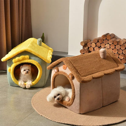 Four-season Universal Warm Closed Cat And Dog Kennel - Cozy Haven