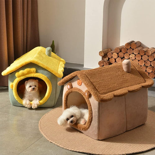 Four-season Universal Warm Closed Cat And Dog Kennel - Cozy Haven