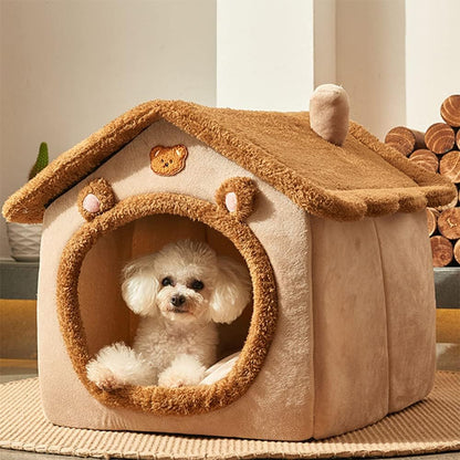 Four-season Universal Warm Closed Cat And Dog Kennel - Cozy Haven