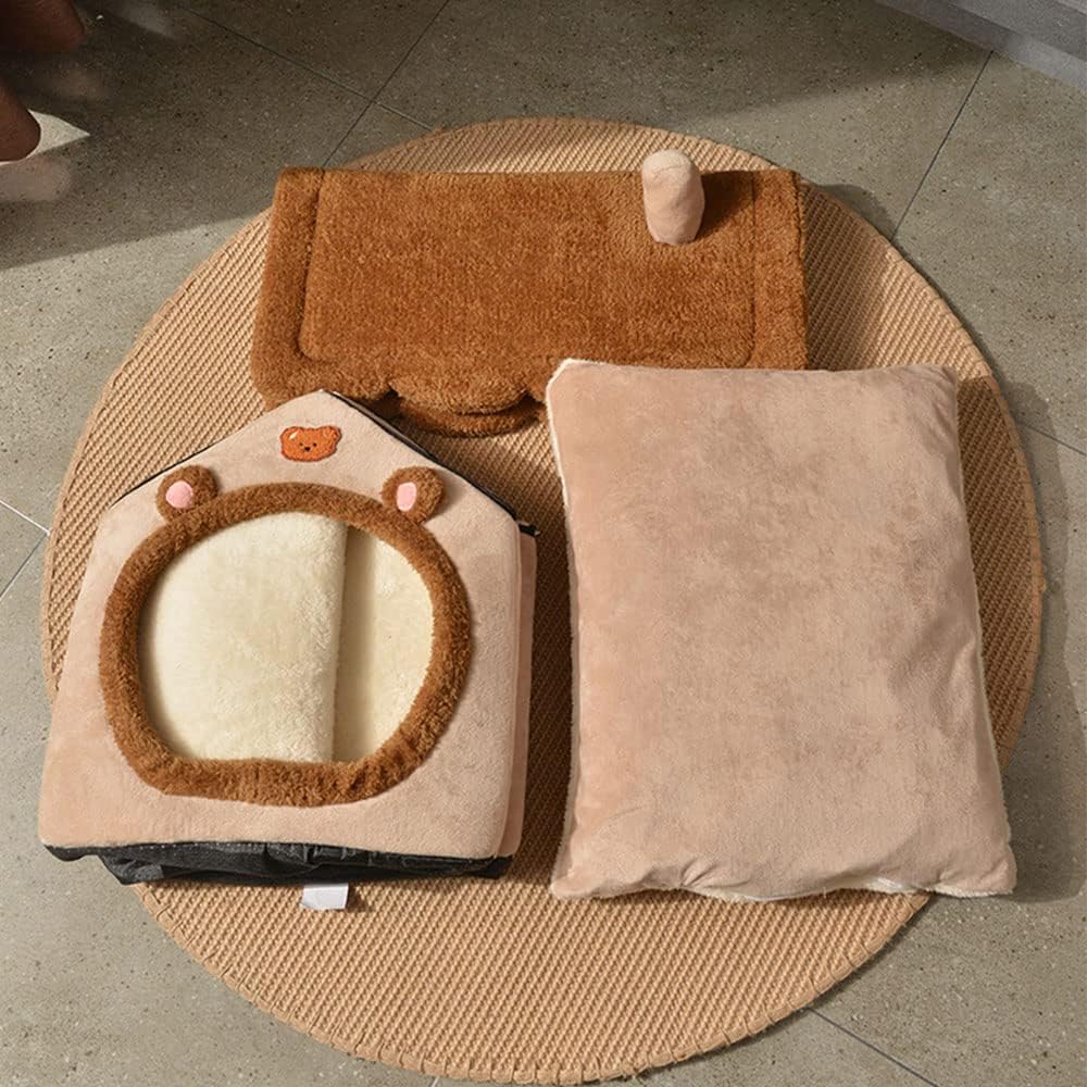 Four-season Universal Warm Closed Cat And Dog Kennel - Cozy Haven