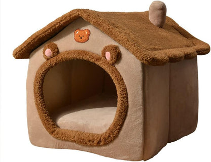 Four-season Universal Warm Closed Cat And Dog Kennel - Cozy Haven