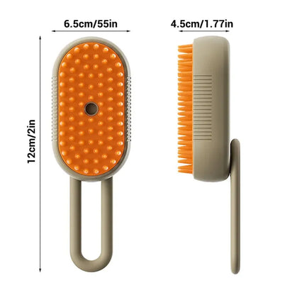 3-in-1 Electric Steam Pet Grooming Brush - Spa-Quality Home Grooming