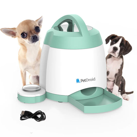 Button Push Dog Feeder: Mealtime Made Effortless