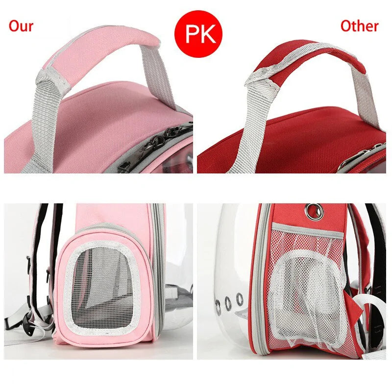 shot of the backpack showing the safety leash attachment