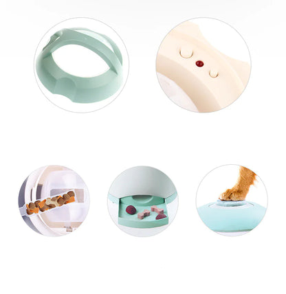 Button Push Dog Feeder: Mealtime Made Effortless