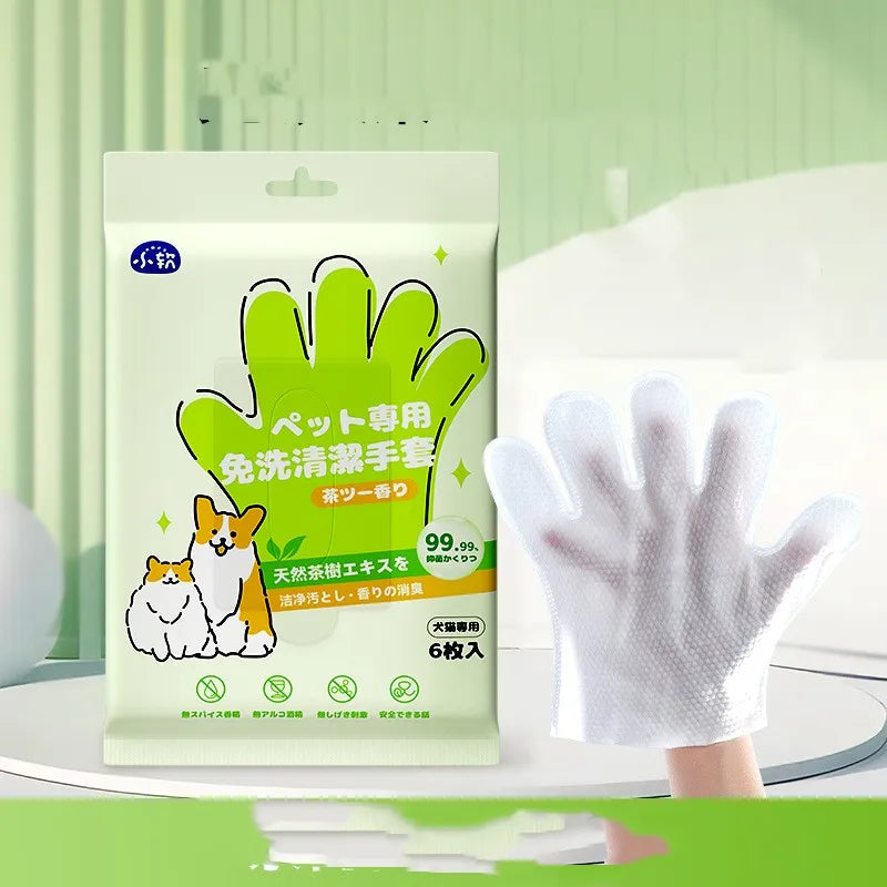 Pet Disposable Cleaning Gloves - Essential Travel & Home Pet Care Kit