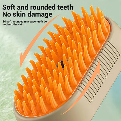 3-in-1 Electric Steam Pet Grooming Brush - Spa-Quality Home Grooming