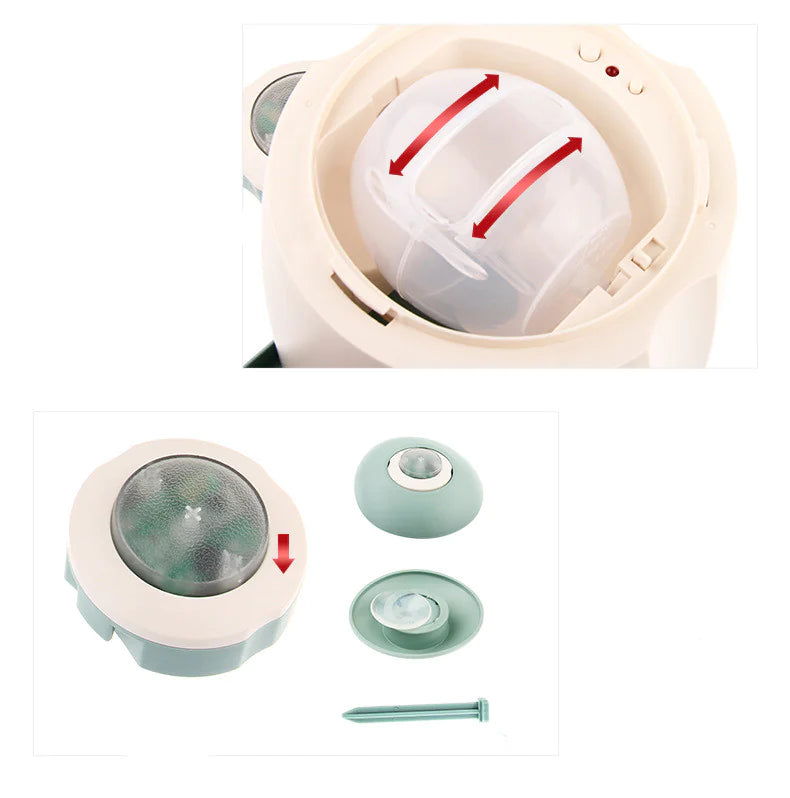 Button Push Dog Feeder: Mealtime Made Effortless