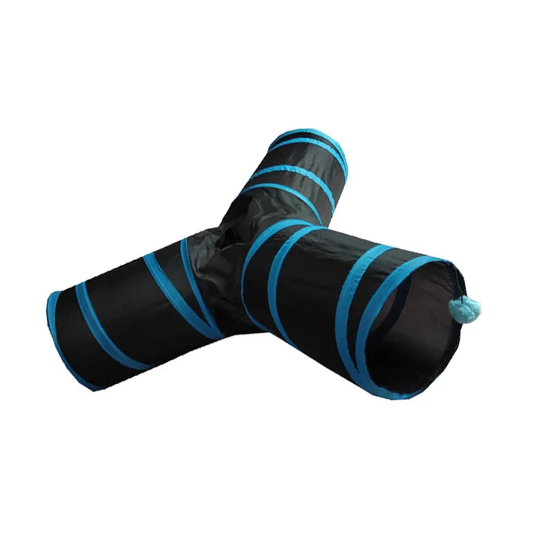 Y-shaped Foldable Cat Tunnel - 3-Way Interactive Play Haven
