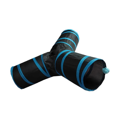 Y-shaped Foldable Cat Tunnel - 3-Way Interactive Play Haven