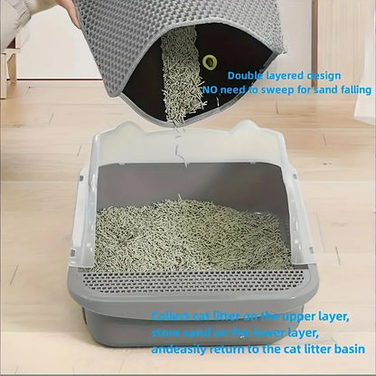 Anti-Splash EVA Double-Layer Cat Litter Mat - Ultimate Floor Protection