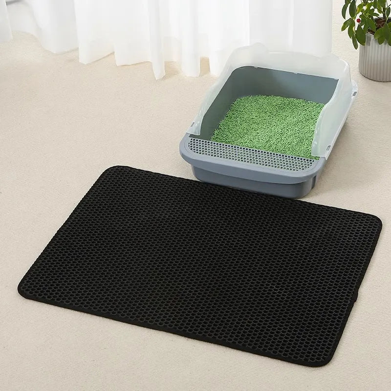 Anti-Splash EVA Double-Layer Cat Litter Mat - Ultimate Floor Protection