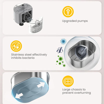 Stainless Steel Large-capacity Pet Fountain Water Dispenser - Premium Hydration System